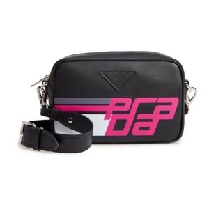 PRADA CROSSBODY LOGO PRINT BLACK BRAND NEW